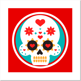 Viva Mexico Sugar Skull Posters and Art